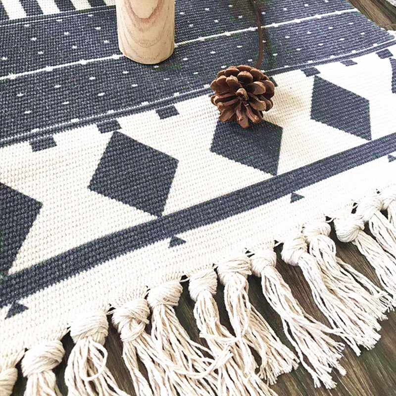 Nostalgia Ameicana Pattern tapis bohemian Area Tapis tapis frange pour la décoration intérieure