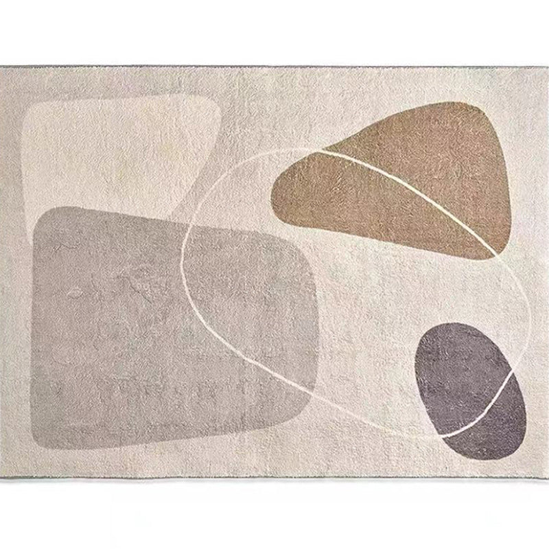 Contemporary Carpet Patchwork Area Carpet Polyester Washable Indoor Rug for Home Decoration