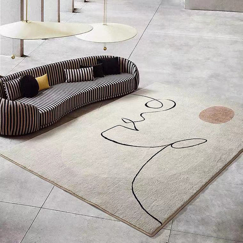 Contemporary Carpet Patchwork Area Carpet Polyester Washable Indoor Rug for Home Decoration