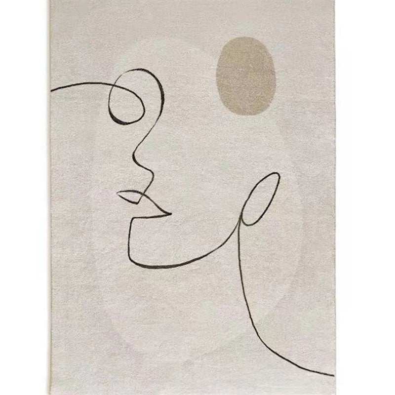 Contemporary Carpet Patchwork Area Carpet Polyester Washable Indoor Rug for Home Decoration