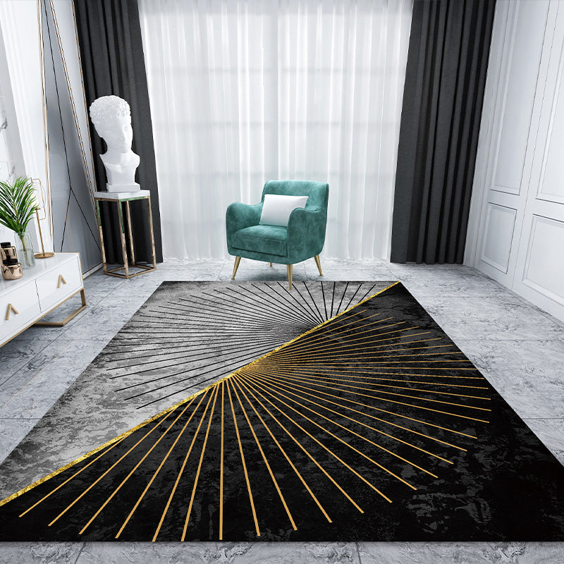 Luxury Geometry Print Carpet Polyester Rug Stain Resistant Area Carpet for Home Decoration