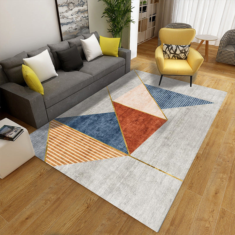 Luxury Geometry Print Carpet Polyester Rug Stain Resistant Area Carpet for Home Decoration