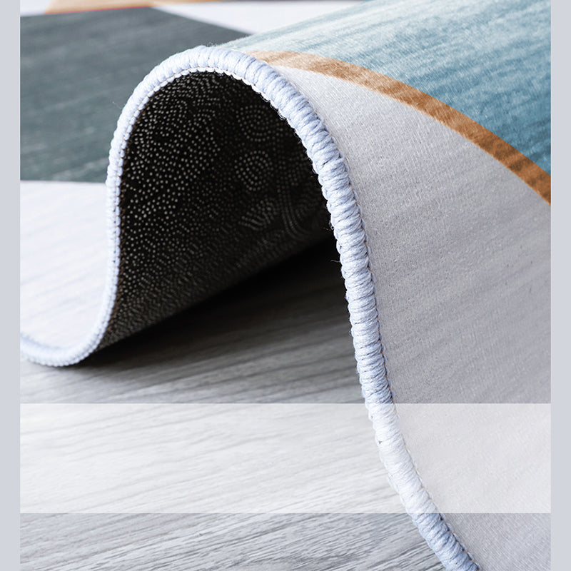 Luxury Geometry Print Carpet Polyester Rug Non-Slip Backing Area Rug for Home Decoration