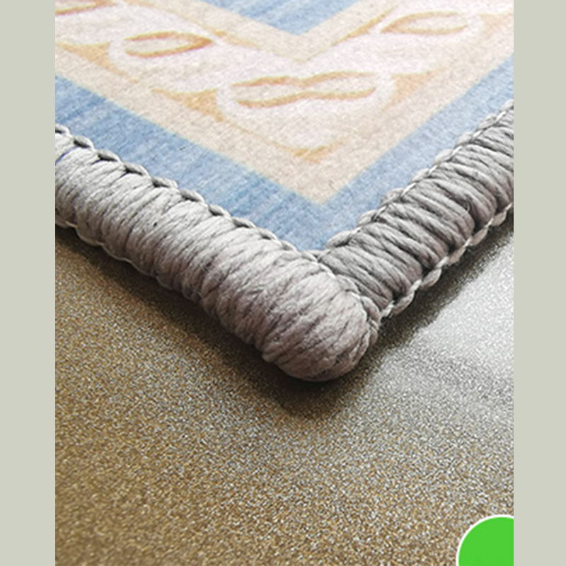 Glam Houndstooth Print Carpet Polyester Area Rug Non-Slip Backing Indoor Carpet for Living Room