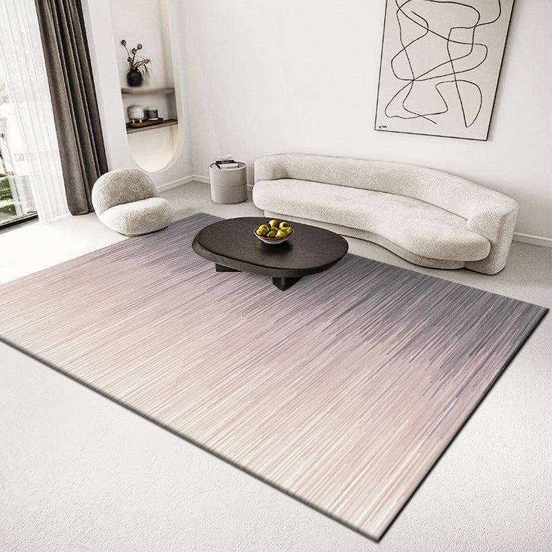 Minimalist Abstract Print Carpet Non-Slip Backing Area Rug Polyster Rug for Living Room