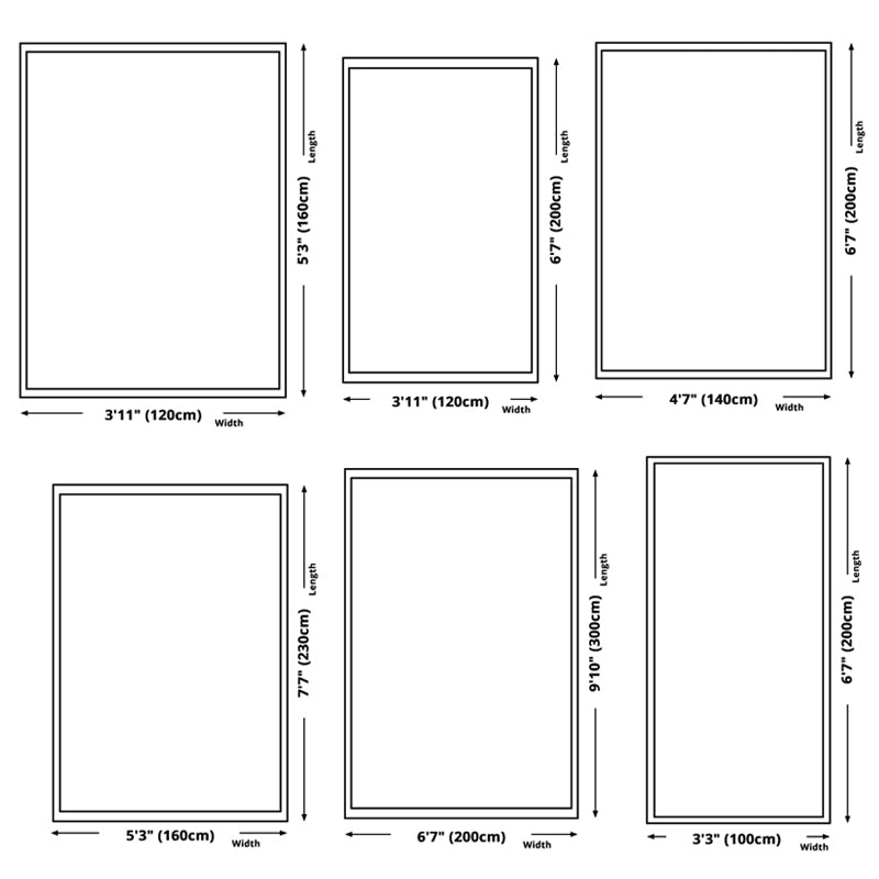 Minimalist Abstract Print Carpet Non-Slip Backing Area Rug Polyster Rug for Living Room