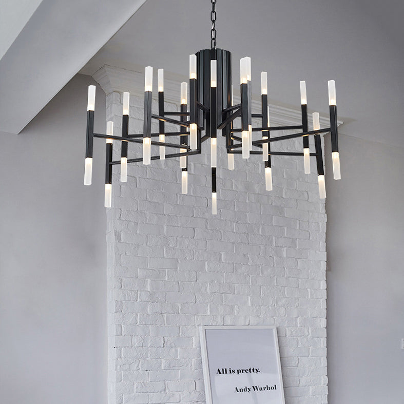 Modern Sputnik Chandelier Light Fixtures Metal LED Hanging Lamp for Living Room