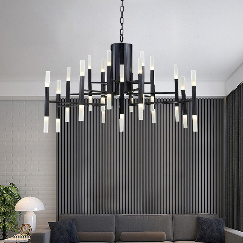 Modern Sputnik Chandelier Light Fixtures Metal LED Hanging Lamp for Living Room