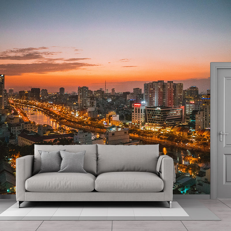 Crepuscular Scene Mural Mildew Resistant Eco-friendly Wall Decor Interior Wall Murals