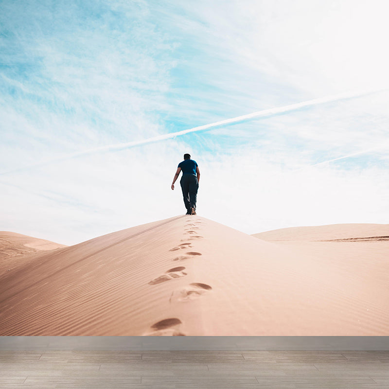 Big Desert Mural Wallpaper Moisture Resistant Modern Bedroom Wall Covering