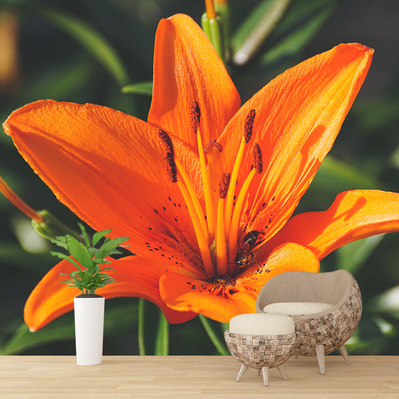 Modern Blossoming Flower Wall Mural Customized Size for Home Decoration