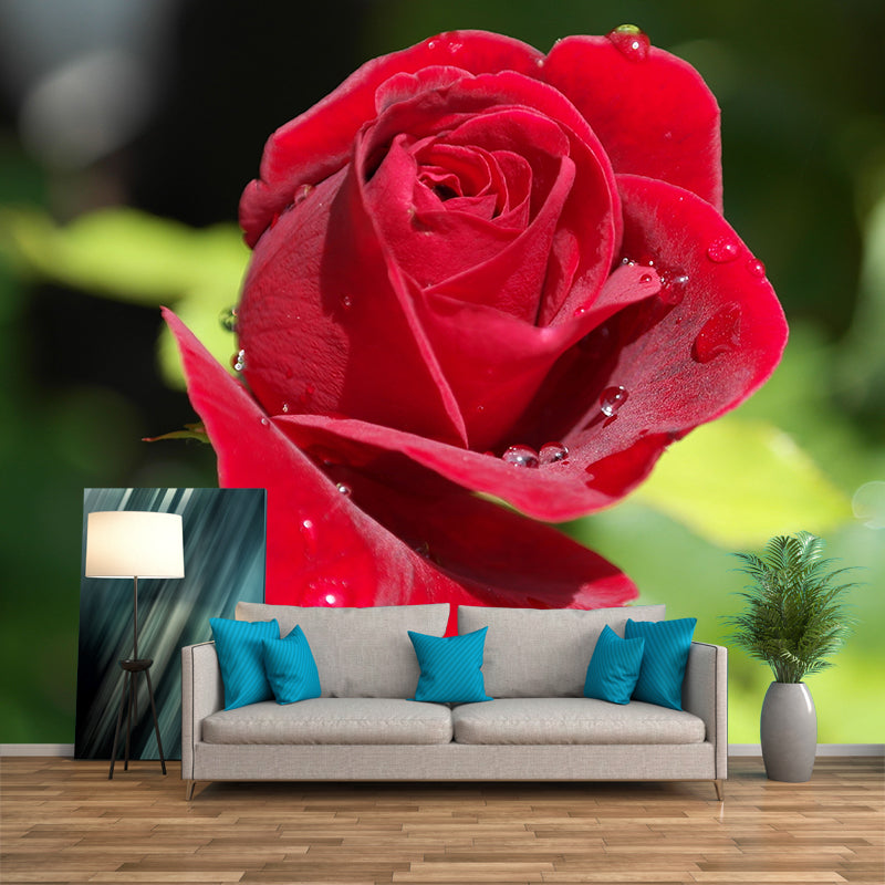 Modern Blossoming Flower Wall Mural Customized Size for Home Decoration