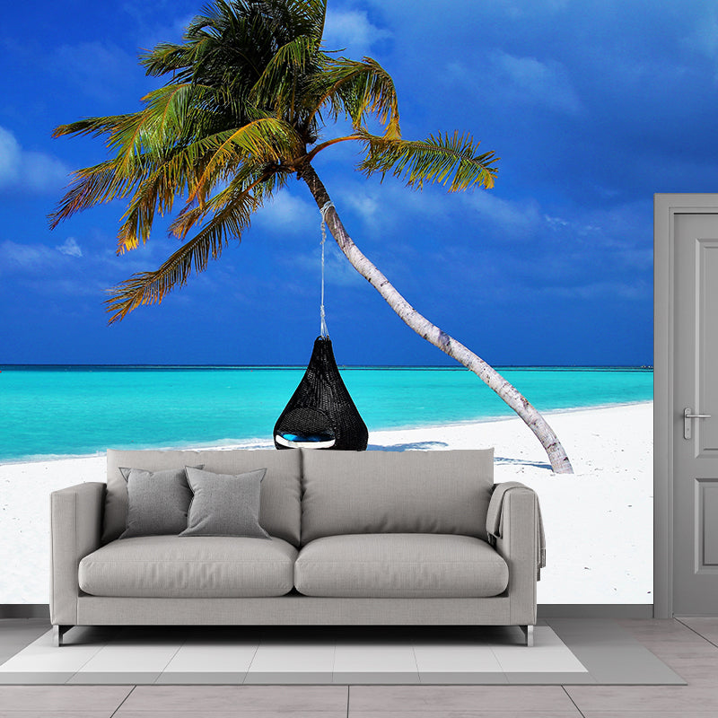 Beach Seascape Mural Wallpaper Modernist Wallpaper Wall Decoration for Bedroom Living Room