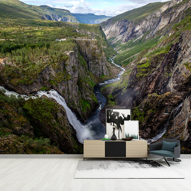 Blue Lake High Mountain Scenery Wall Mural Decorate Living Room Wall Decor