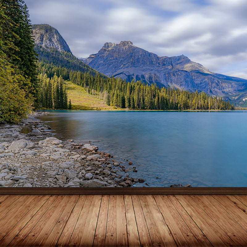 Modern Beautiful Lake Mountain Scenery Mural Wallpaper Used to Decorate Hall