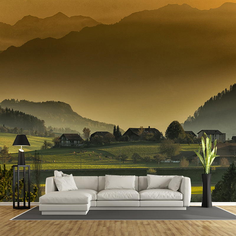 Modern Beautiful Lake Mountain Scenery Mural Wallpaper Used to Decorate Hall
