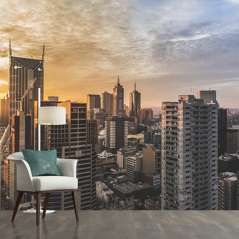 Photograph City Scenery Wall Mural Wall Covering for Sitting Room Bedroom