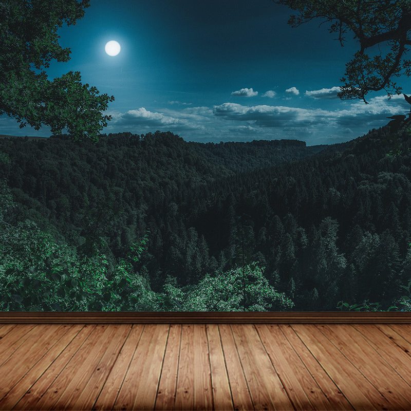 Stain Resistant Resistant Forest Murals Customized Fresh Wall Art for Living Room