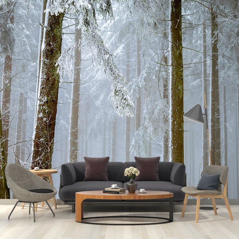 Stain Resistant Resistant Forest Murals Customized Fresh Wall Art for Living Room