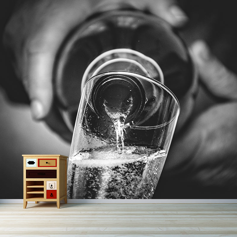 Wine Pattern Wall Mural Contemporary Style Commercial Use Wall Covering