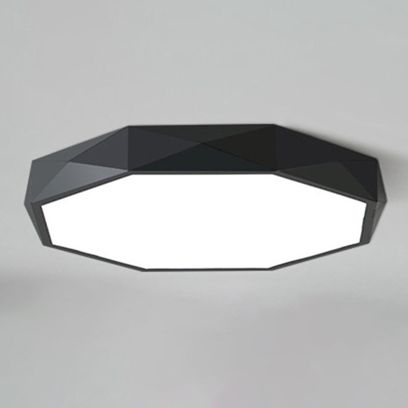 Luz de techo de LED acrílico geométrico en estilo creativo moderno Montaje de vaciado de hierro forjado para dormitorio