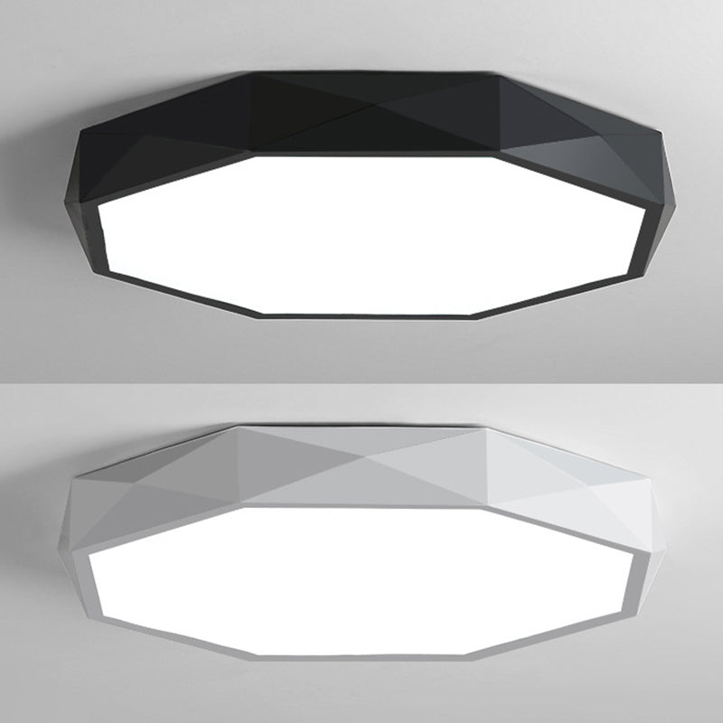 Luz de techo de LED acrílico geométrico en estilo creativo moderno Montaje de vaciado de hierro forjado para dormitorio