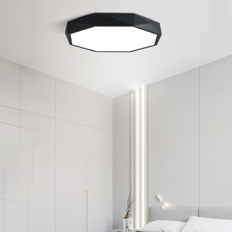 Luz de techo de LED acrílico geométrico en estilo creativo moderno Montaje de vaciado de hierro forjado para dormitorio
