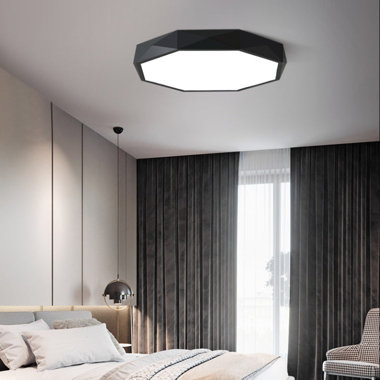 Luz de techo de LED acrílico geométrico en estilo creativo moderno Montaje de vaciado de hierro forjado para dormitorio