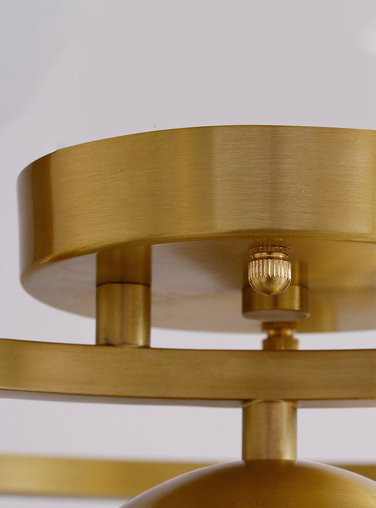 Globe Semi Flush Mount Leuchte Traditionelle Milchglas Deckenleuchten für Wohnzimmer