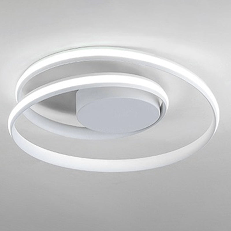 Lámpara de techo LED lineal creativa moderna, montaje empotrado de aluminio con pantalla de silicona