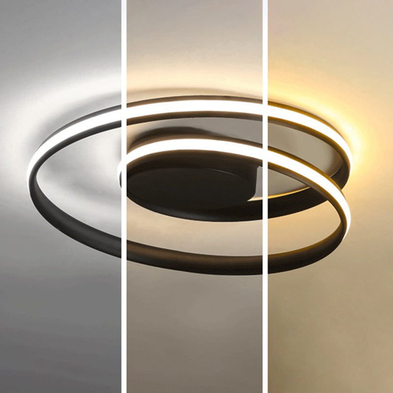 Lámpara de techo LED lineal creativa moderna, montaje empotrado de aluminio con pantalla de silicona