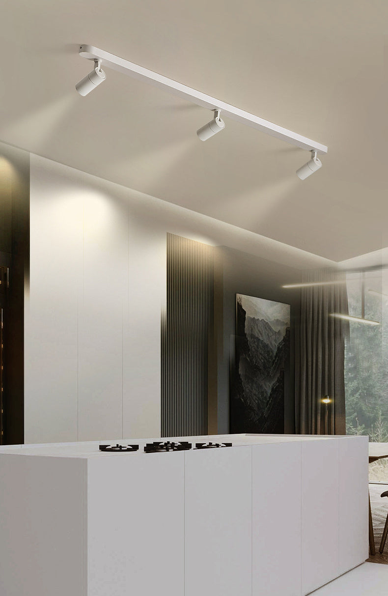 Wrought Iron Track Lighting New Modern Linear Ceiling Mounted Lamp with 3 Spotlights