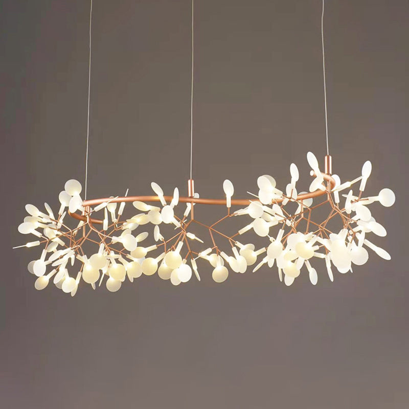 Rose Gold Contemporary Linear Pendant Lighting Fixtures Island Chandelier Light