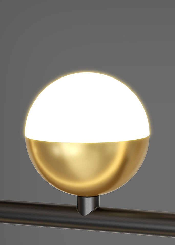 Idee per illuminazione dell'isola a led in metallo moderno lampada lampadario lineare per sala da pranzo