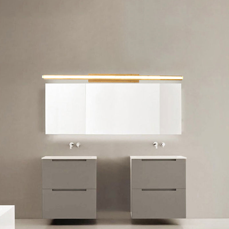 Lampe murale à LED de couleur de journal dans la lumière murale linéaire en bois de style concis moderne avec nuance acrylique