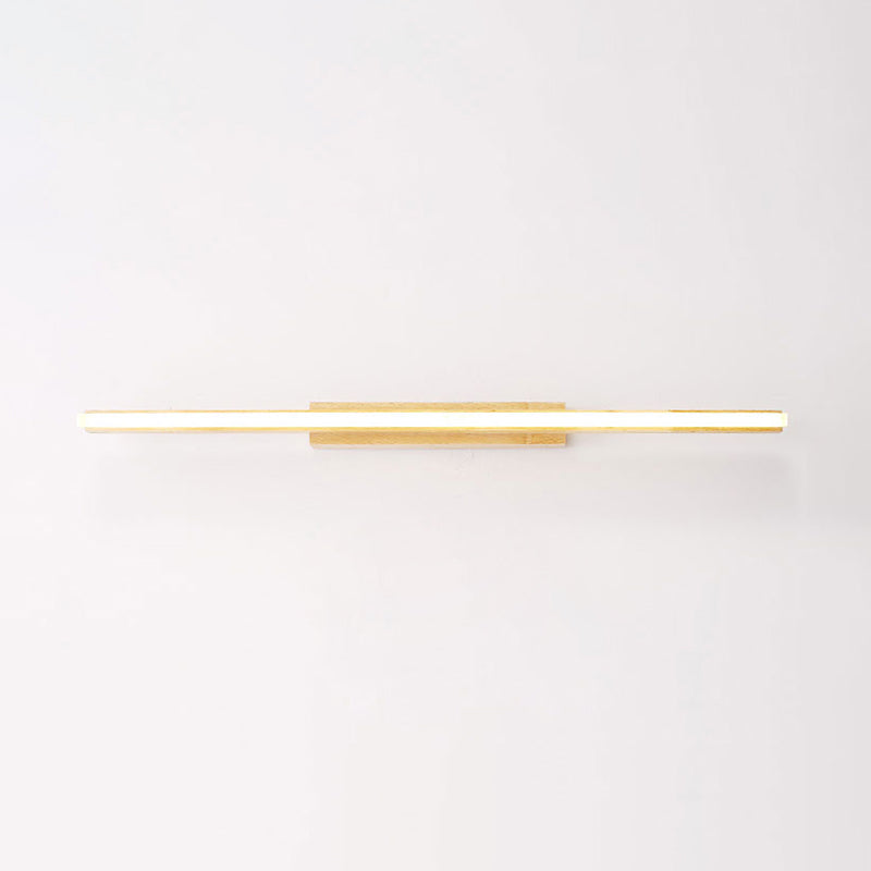 Lampe murale à LED de couleur de journal dans la lumière murale linéaire en bois de style concis moderne avec nuance acrylique