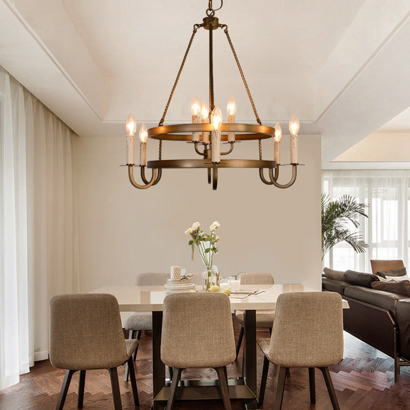 Lampada candela lampada a ciondolo in metallo industriale per il ristorante