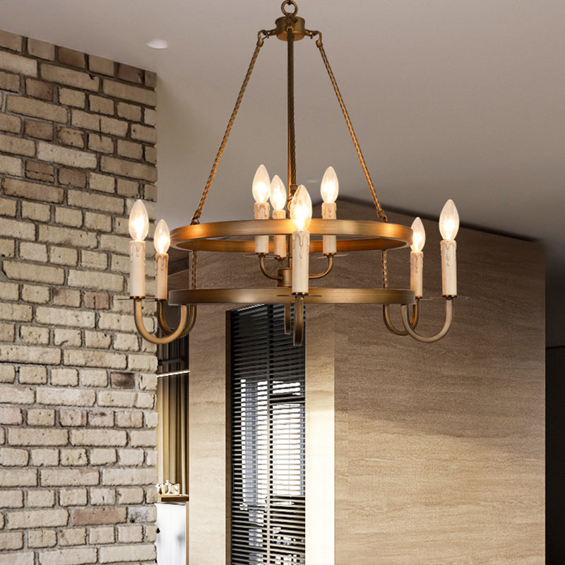 Lampada candela lampada a ciondolo in metallo industriale per il ristorante