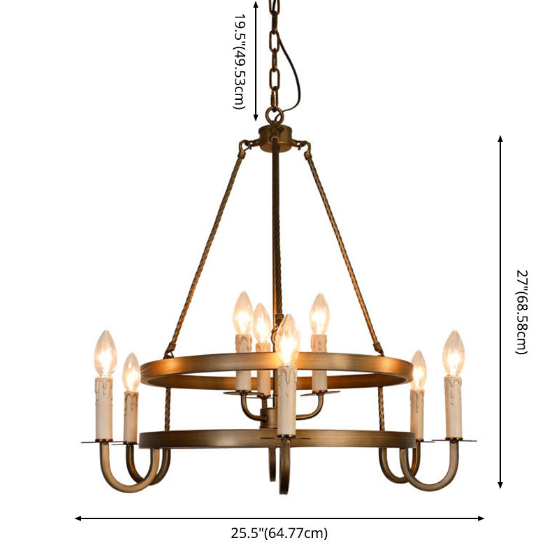 Lampada candela lampada a ciondolo in metallo industriale per il ristorante