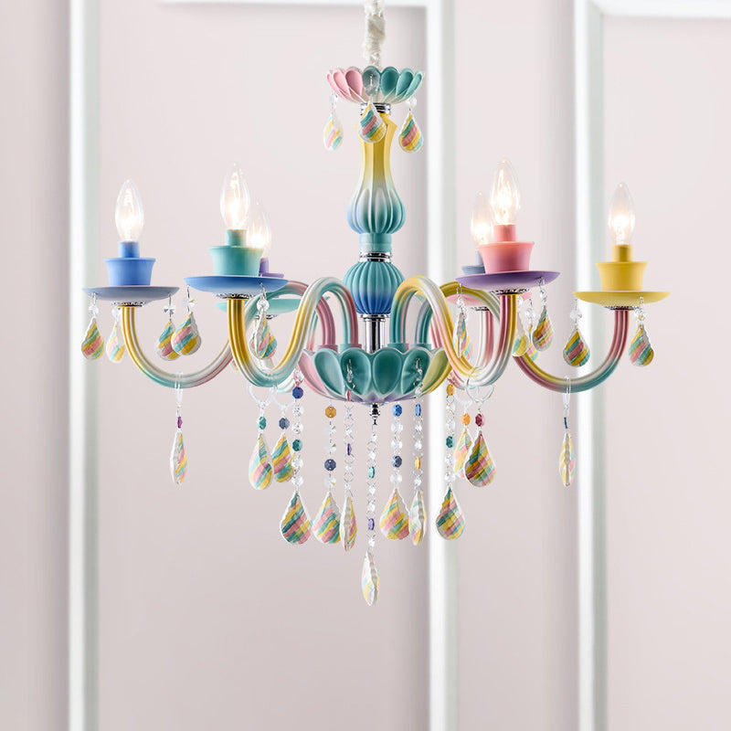 Multi Coloured Glass Pendant Light Sputnik Contemporary Ceiling Light for Living Room