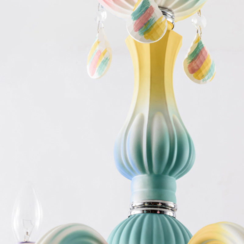 Multi Coloured Glass Pendant Light Sputnik Contemporary Ceiling Light for Living Room