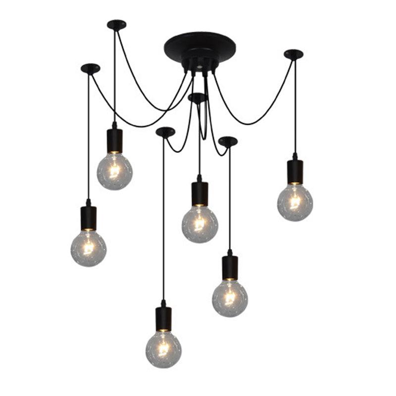 Bare Bulb Hanging Pendant Light Industrial Metal Pendant Lighting for Restaurant