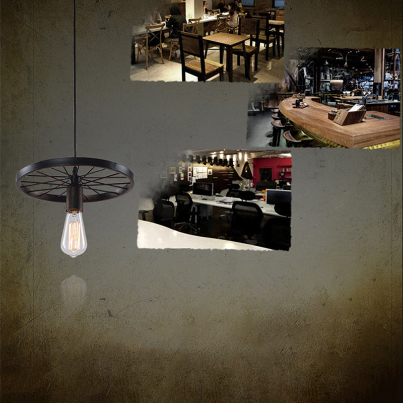 Bare Bulb Hanging Pendant Light Industrial Metal Pendant Lighting for Restaurant