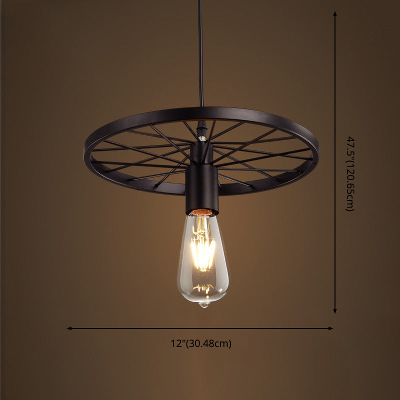 Bare Bulb Hanging Pendant Light Industrial Metal Pendant Lighting for Restaurant