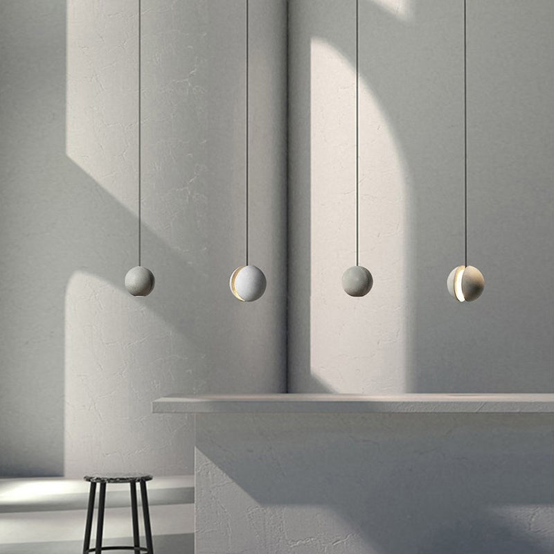 Modern Simplicity Round Ceiling Chandelier Cement Hanging Light for Living Room