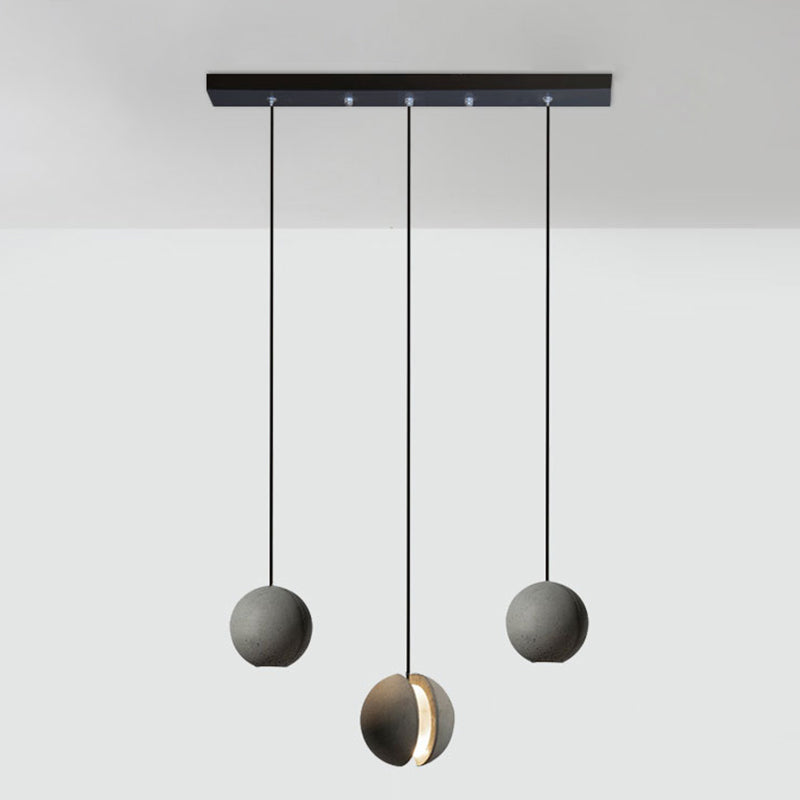 Modern Simplicity Round Ceiling Chandelier Cement Hanging Light for Living Room