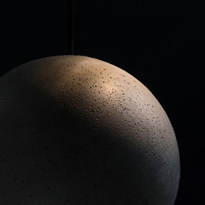 Modern Simplicity Round Ceiling Chandelier Cement Hanging Light for Living Room