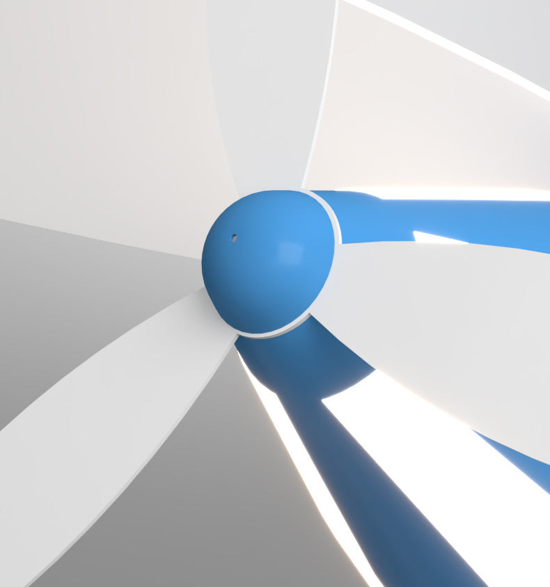 Metal Airplane Shaped Hanging Fan Light Cartoon LED Semi Flush Mount Lamp for Childrens Bedroom