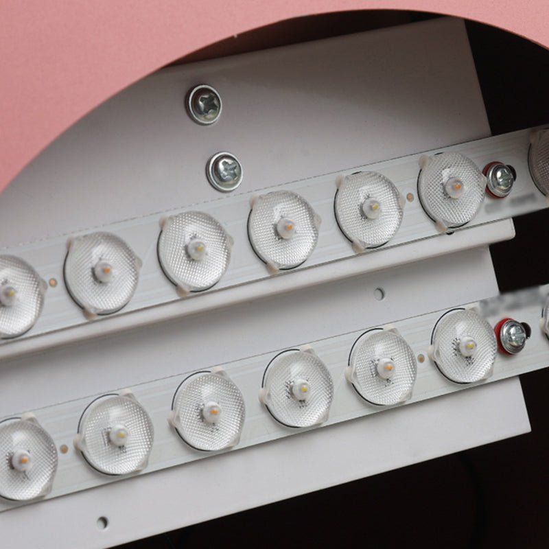 4-Blade Helicopter Pendant Fan Lighting Kids Style Metal LED Semi Flush Ceiling Light with Remote