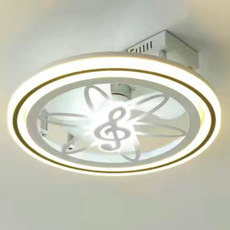 Acrylkreis LED Deckenventilator Leuchttie